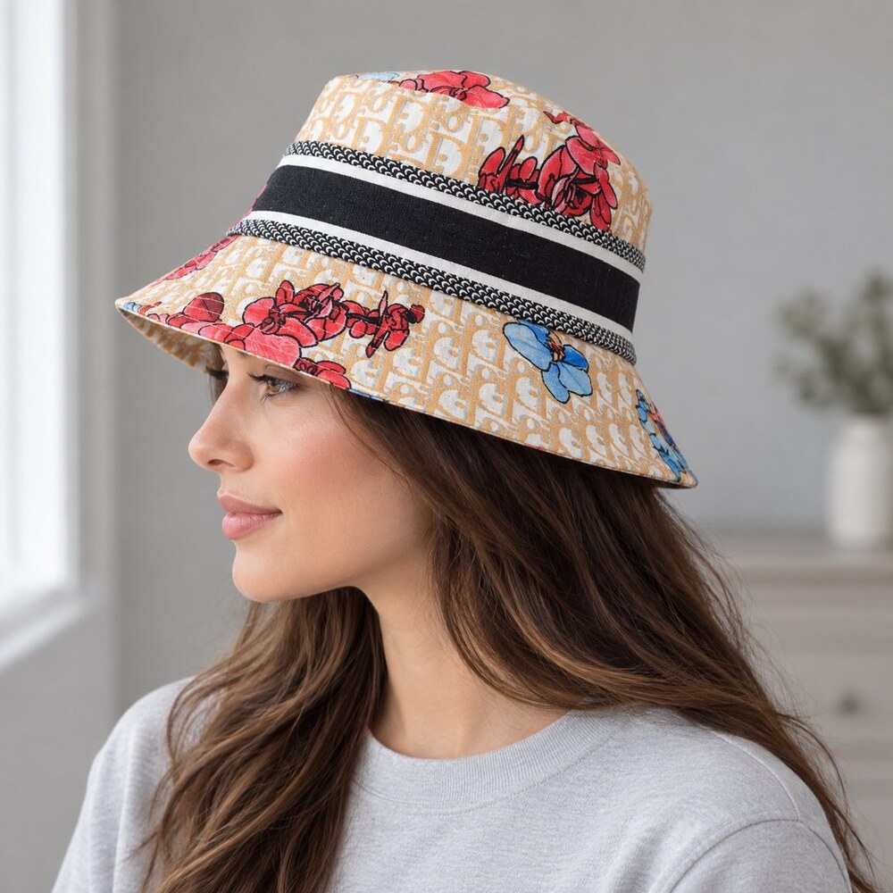 Dior Floral Oblique Bucket Hat - Picture 3 of 6
